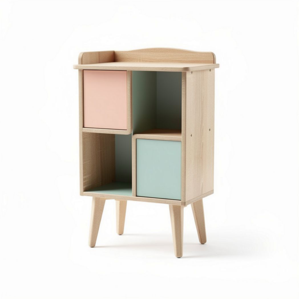 Wooden storage cabinet with three drawers for kids room 60 x 40 x 80cm